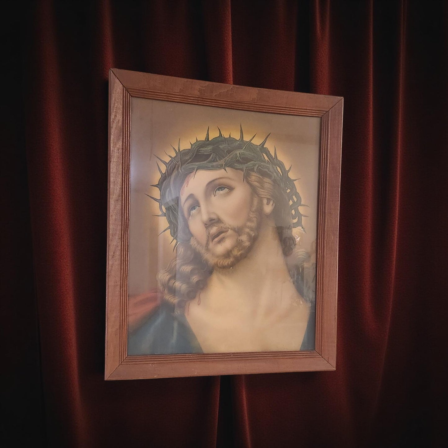 Jesus Christ Crown of Thorns Print - 1935 Art Deco