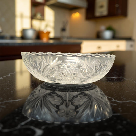 Classic Anchor Hocking Star of David Crystal Candy Dish