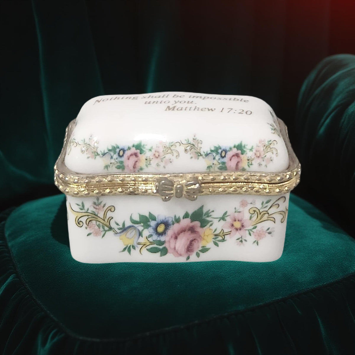 Imperial Porcelain Trinket Boxes – Matthew 17:20 & Galatians 5:25