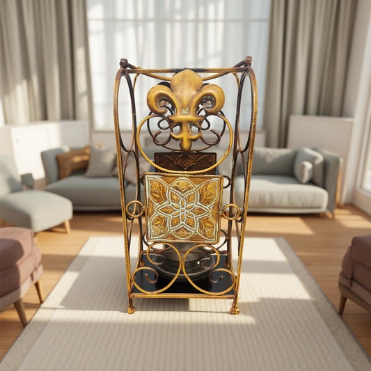 Ornate 3 Bottle Wine Holder