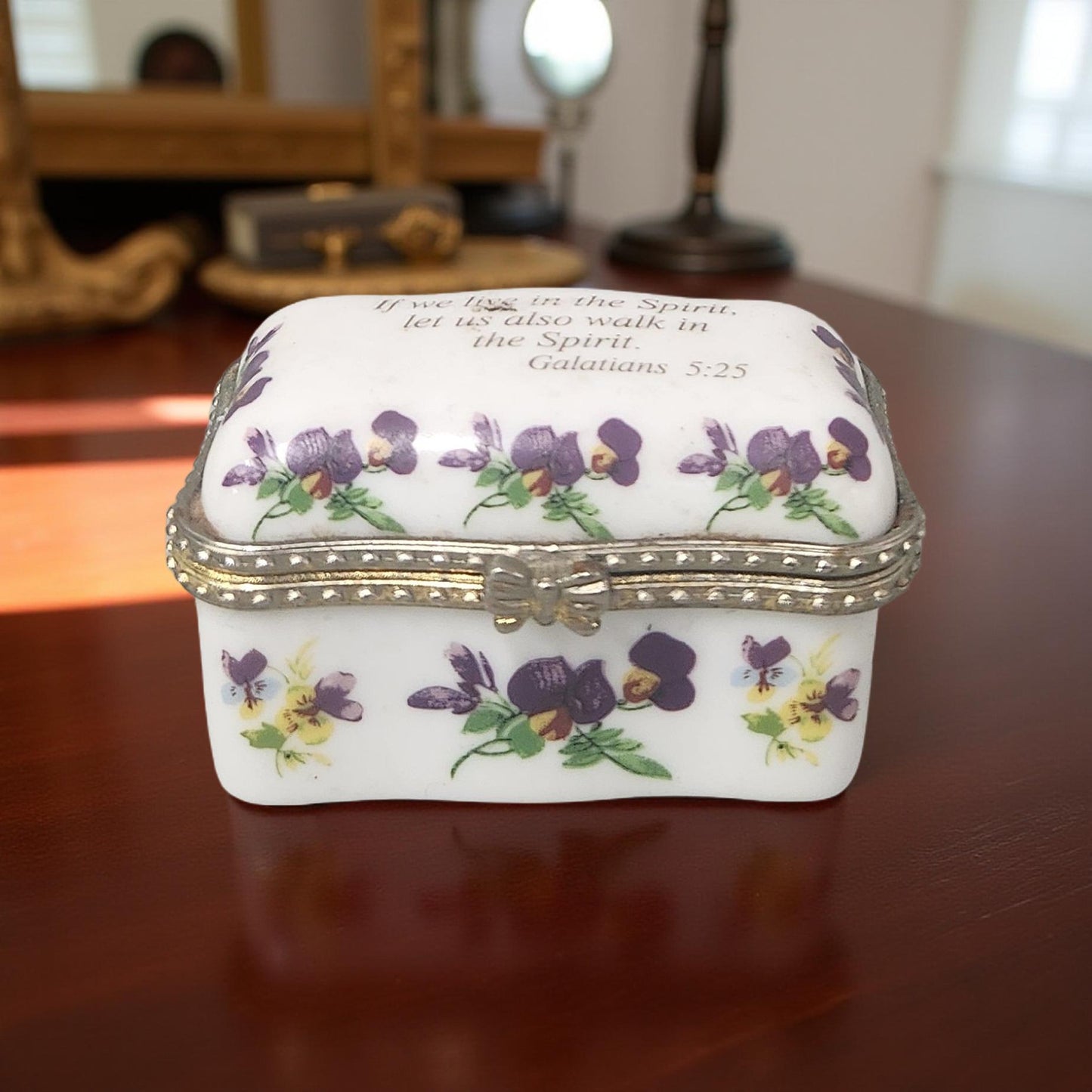 Imperial Porcelain Trinket Boxes – Matthew 17:20 & Galatians 5:25