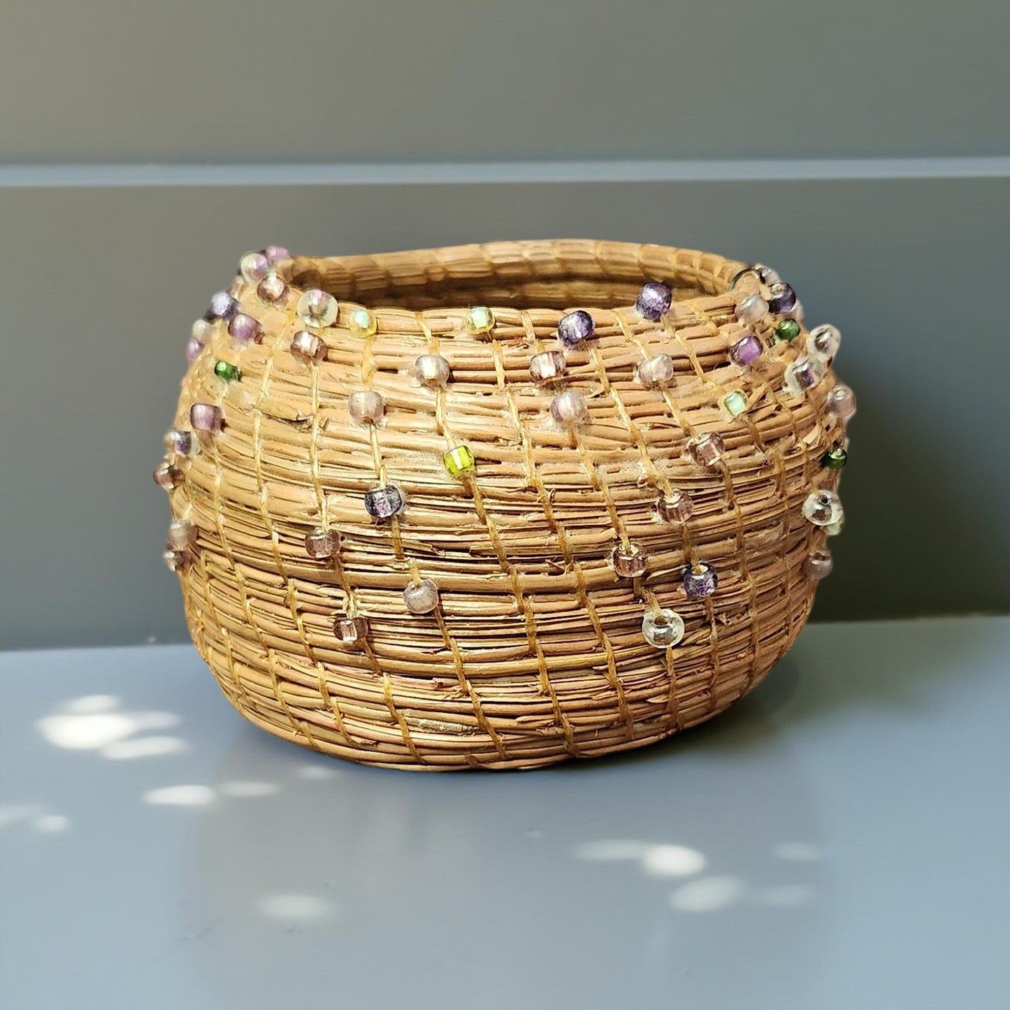 Rustic Pine Needle Basket - Handmade Storage Solution