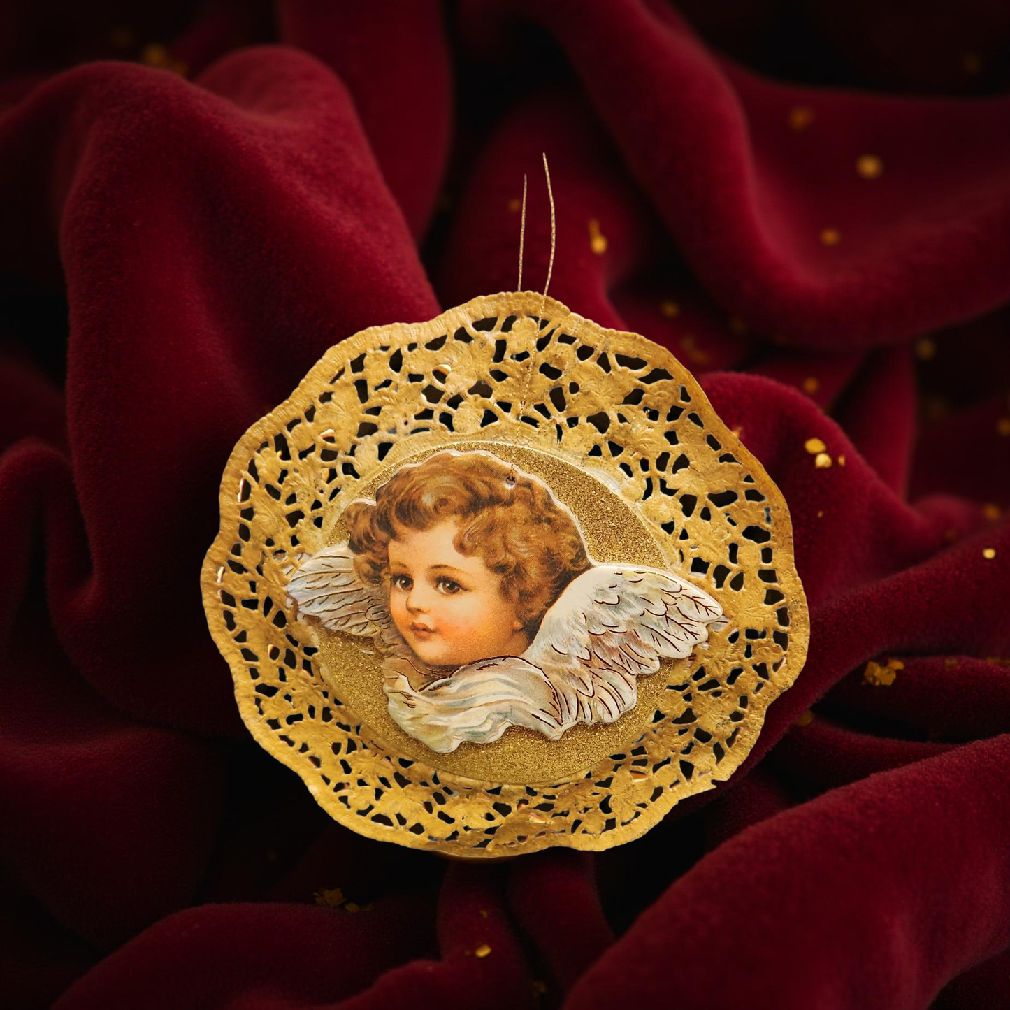 Lace Embellished Angel Ornament