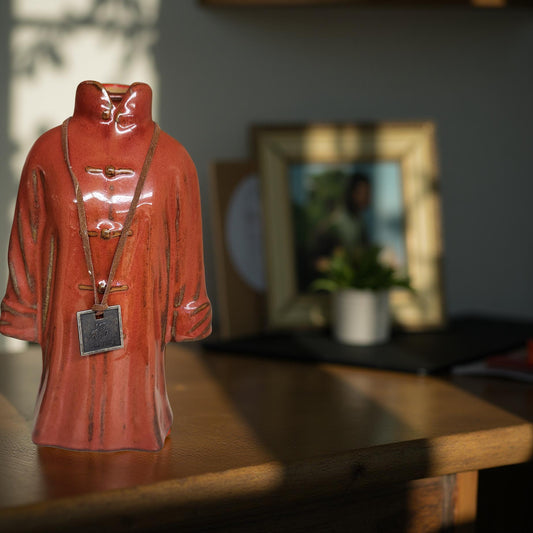 Elegant Kimono Coat Inspired by Eastern Vases