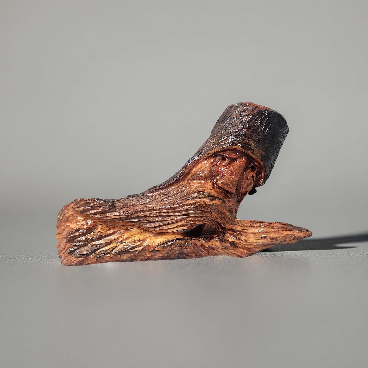 Rustic Hand Carved Wood Spirits Sculptures - One-of-a-Kind Carvings