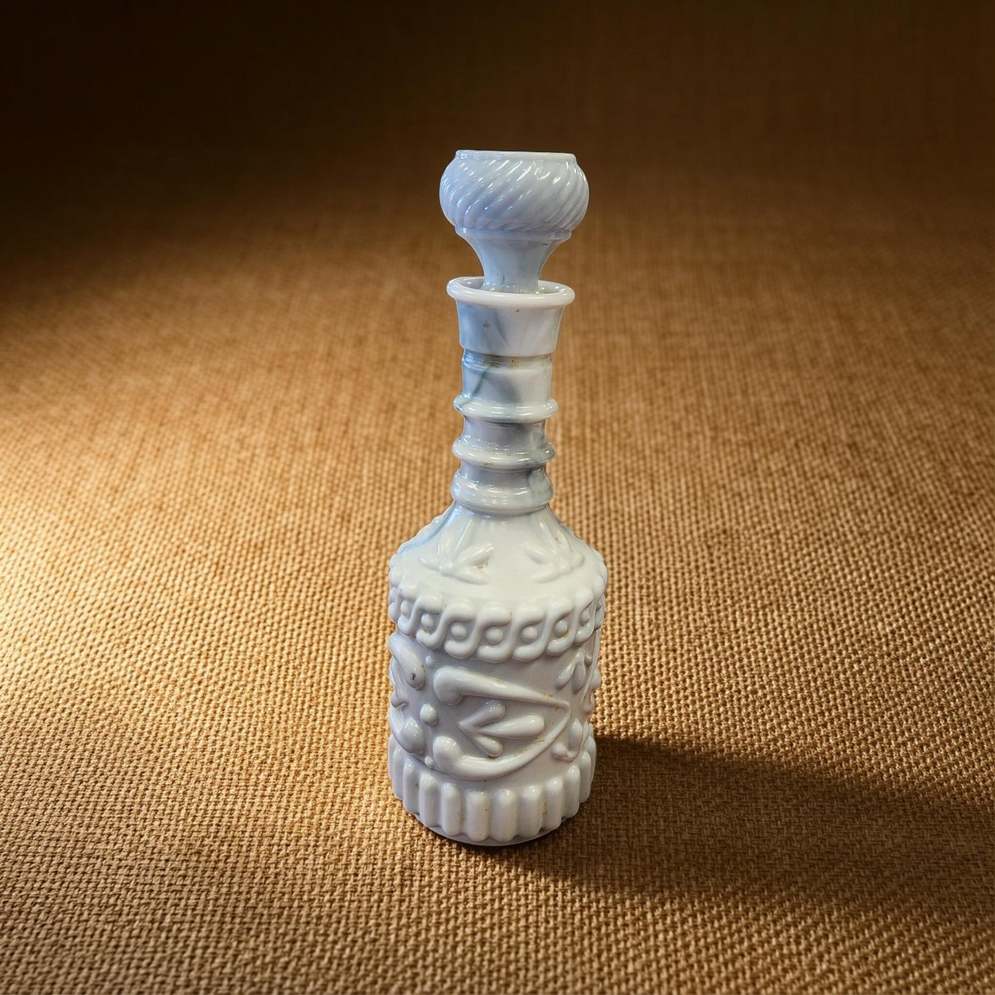 Vintage Jim Beam Milk Glass Decanter with Stopper – 1960s Collectible