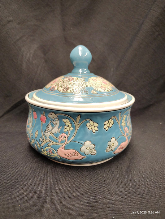 Teal Japanese covered dish