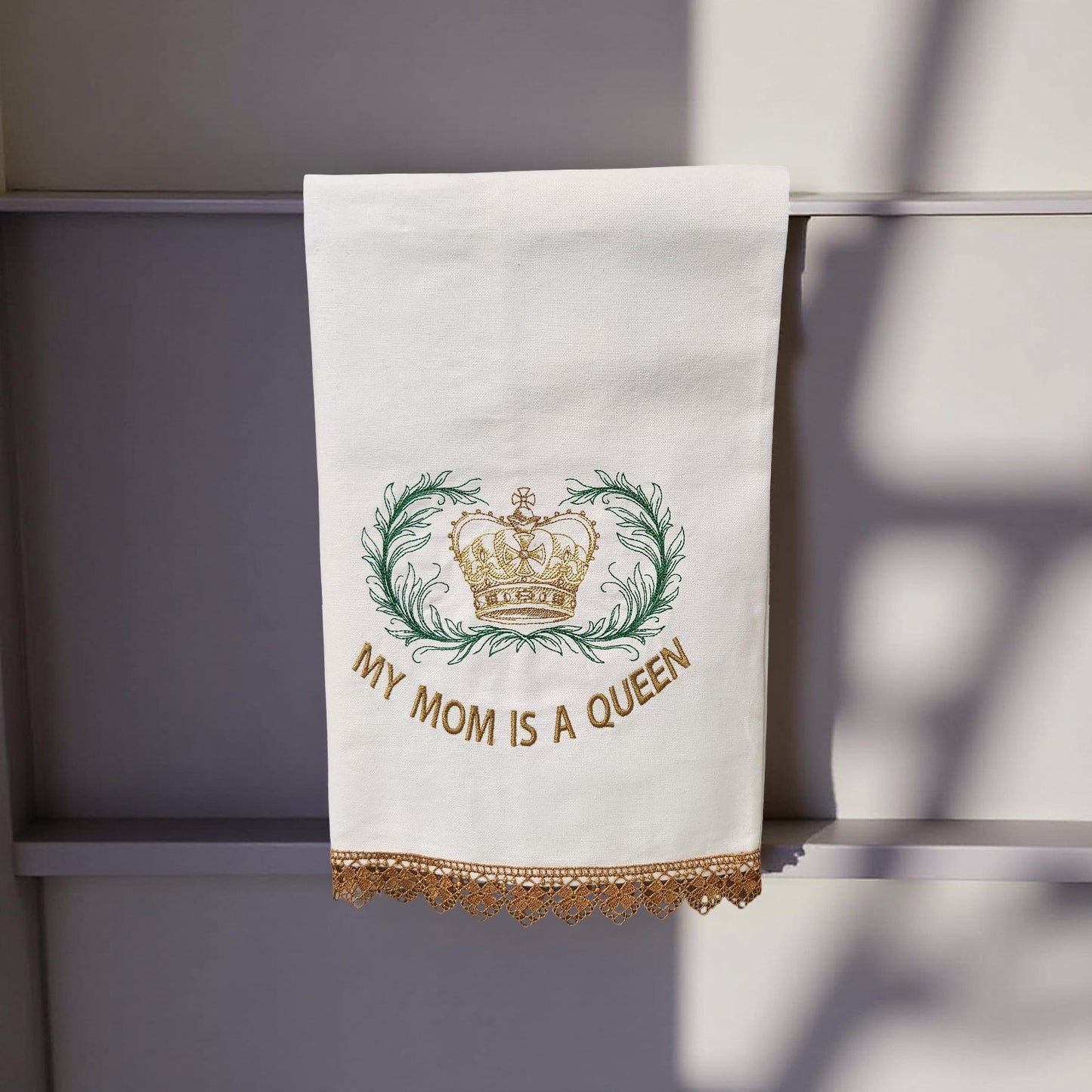 Hand-Crafted Embroidered Mother's Day Hand Towels