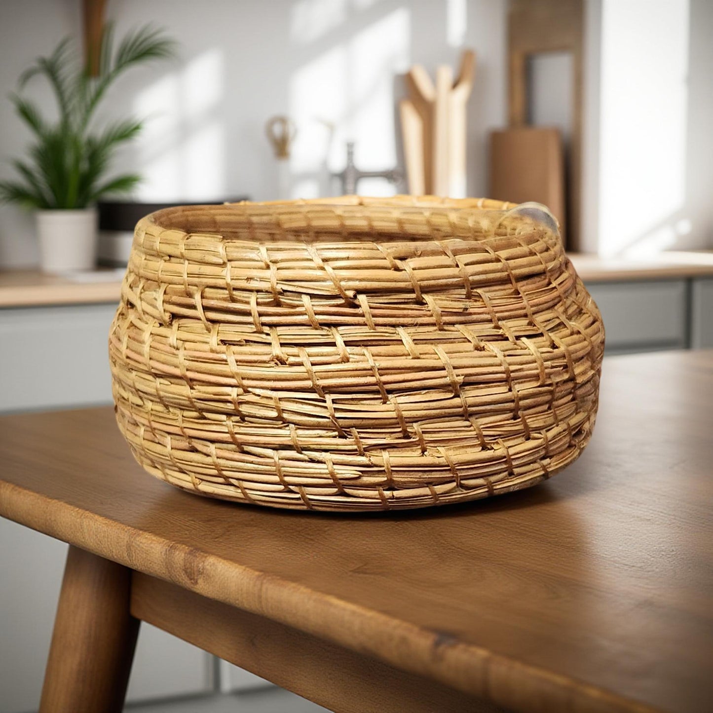 Rustic Pine Needle Basket - Handmade Storage Solution