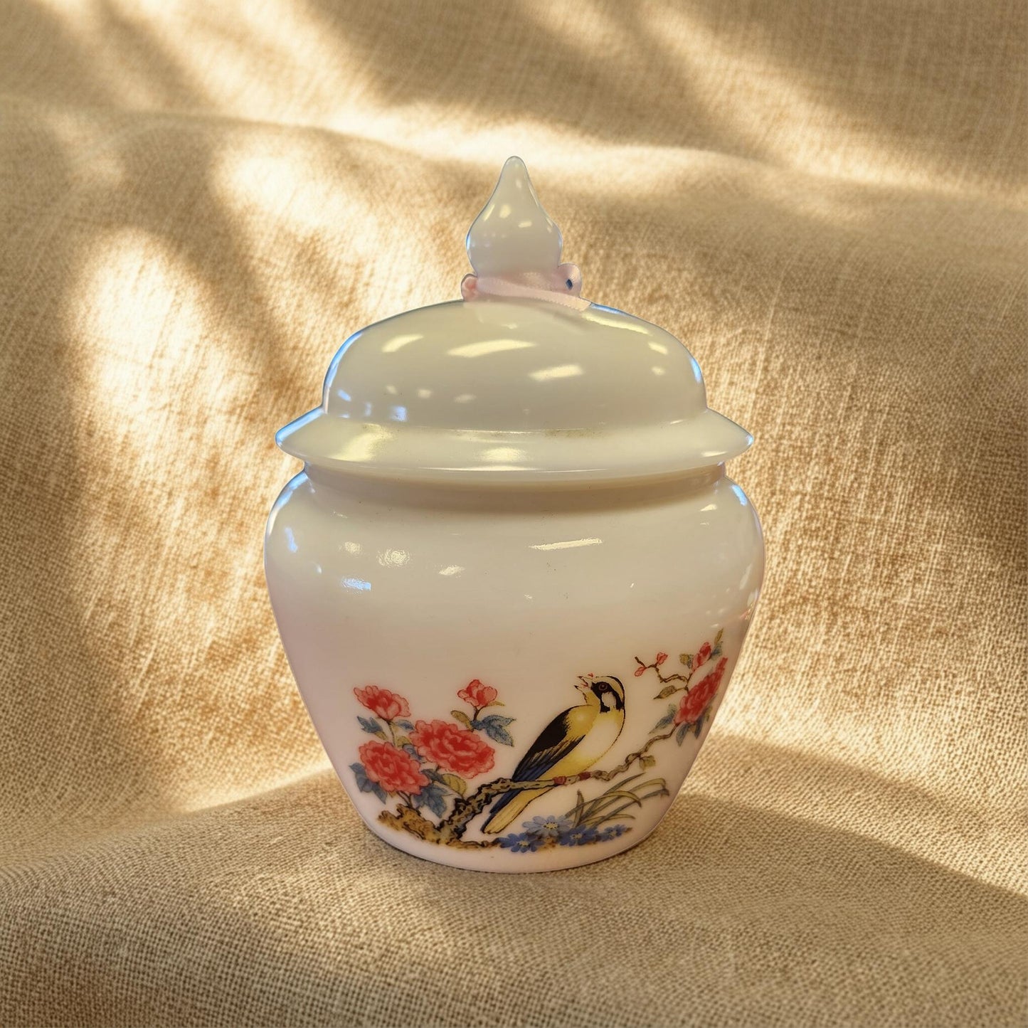 Vintage Milk Glass Avon Dynasty Ginger Jar