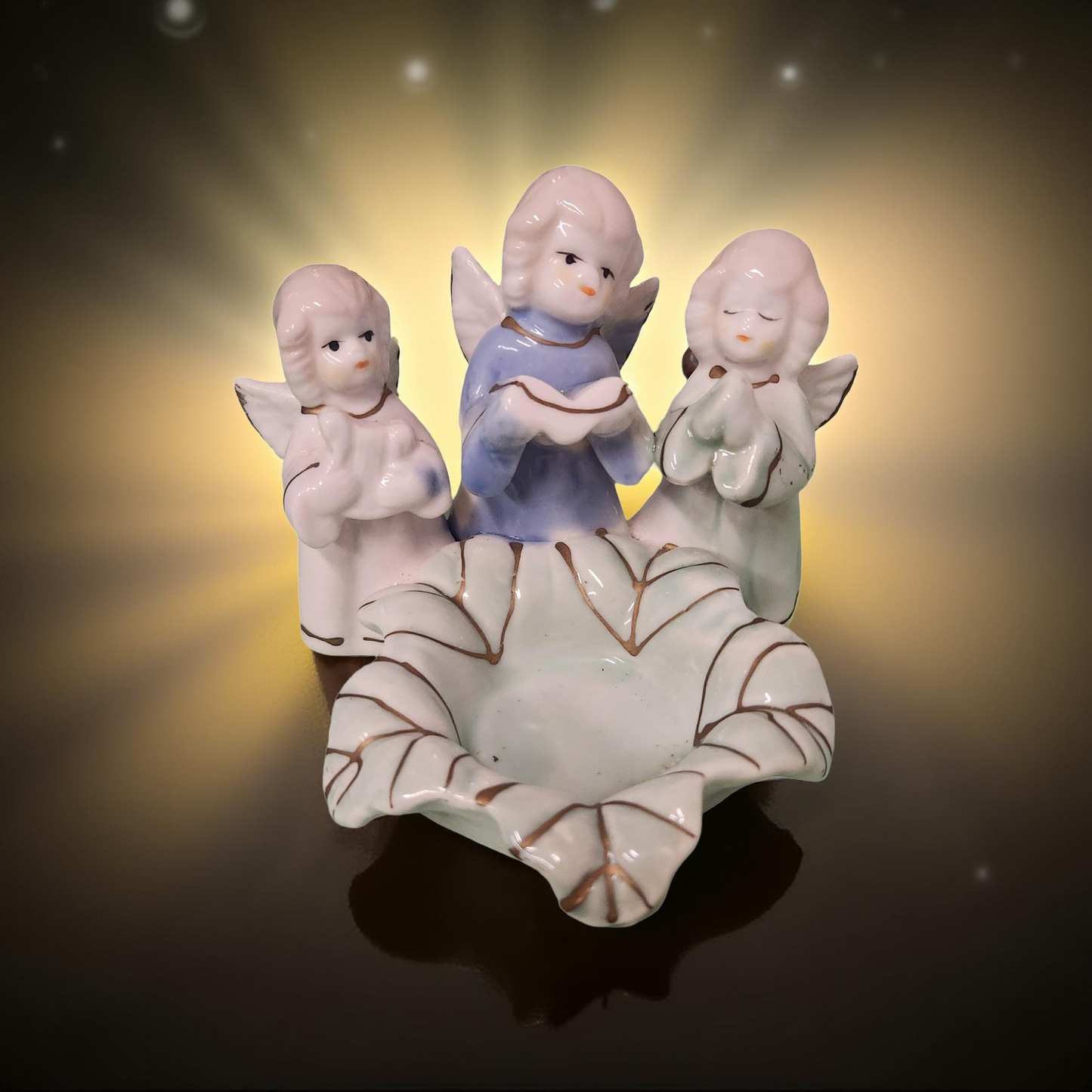 ✨ Ceramic Angel Tea Light Candle Holder