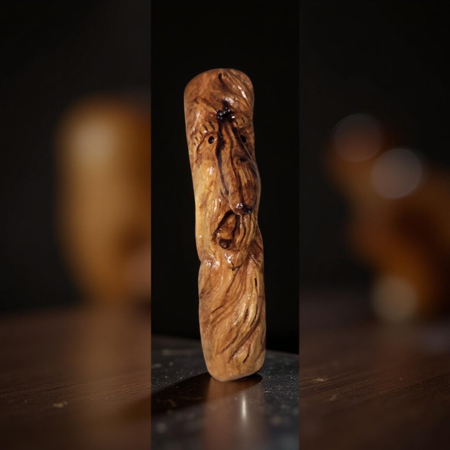 Rustic Hand Carved Wood Spirits Sculptures - One-of-a-Kind Carvings