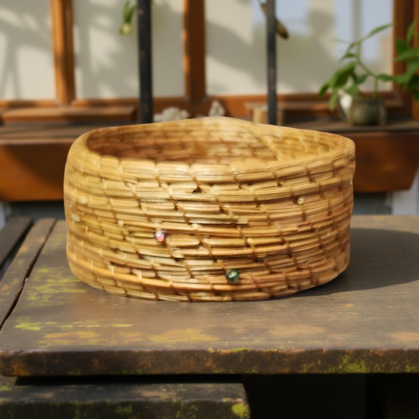 Rustic Pine Needle Basket - Handmade Storage Solution