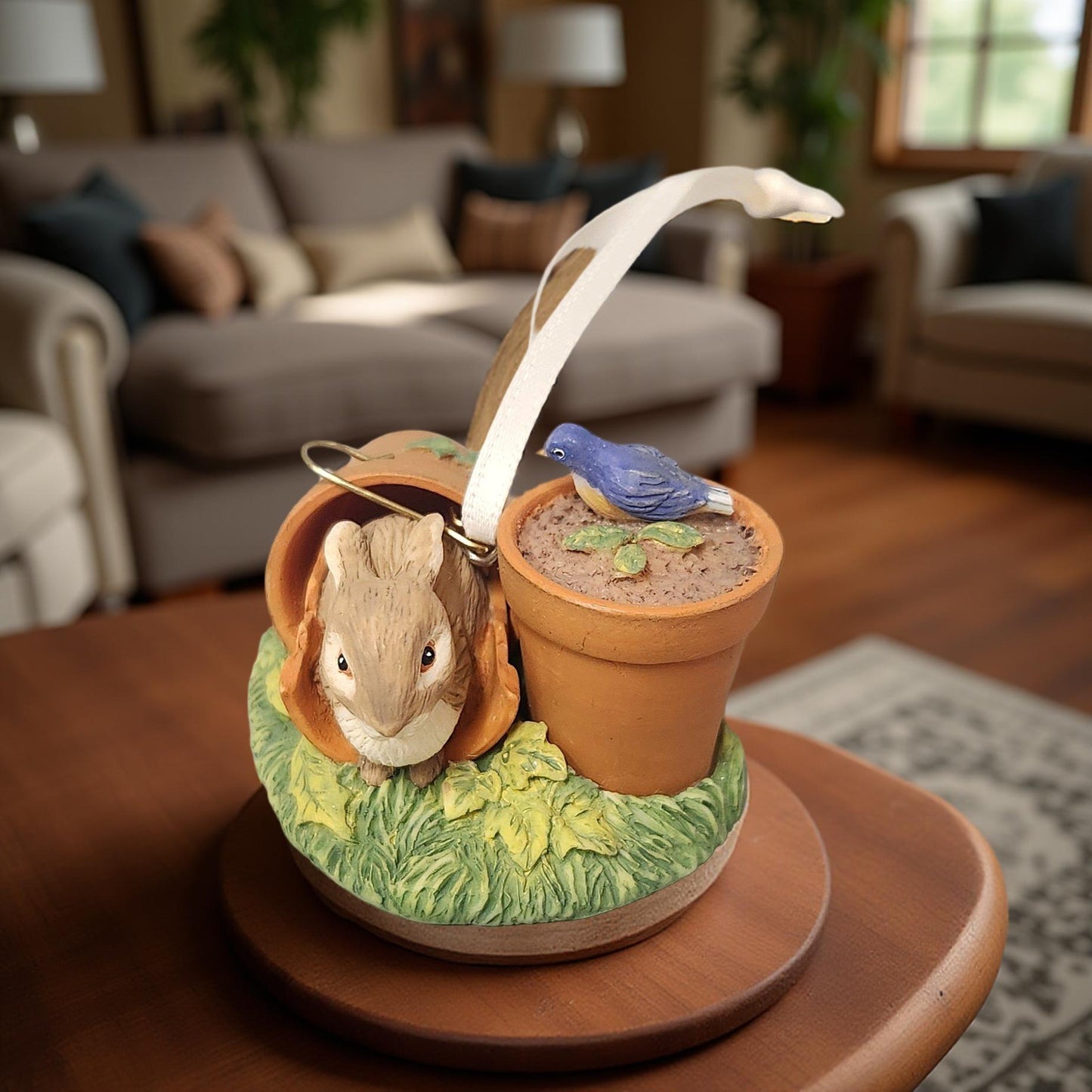 2004 Hide and Seek Bunny Ornament - Vintage Marjolein Bastin's Easter Hallmark Collection