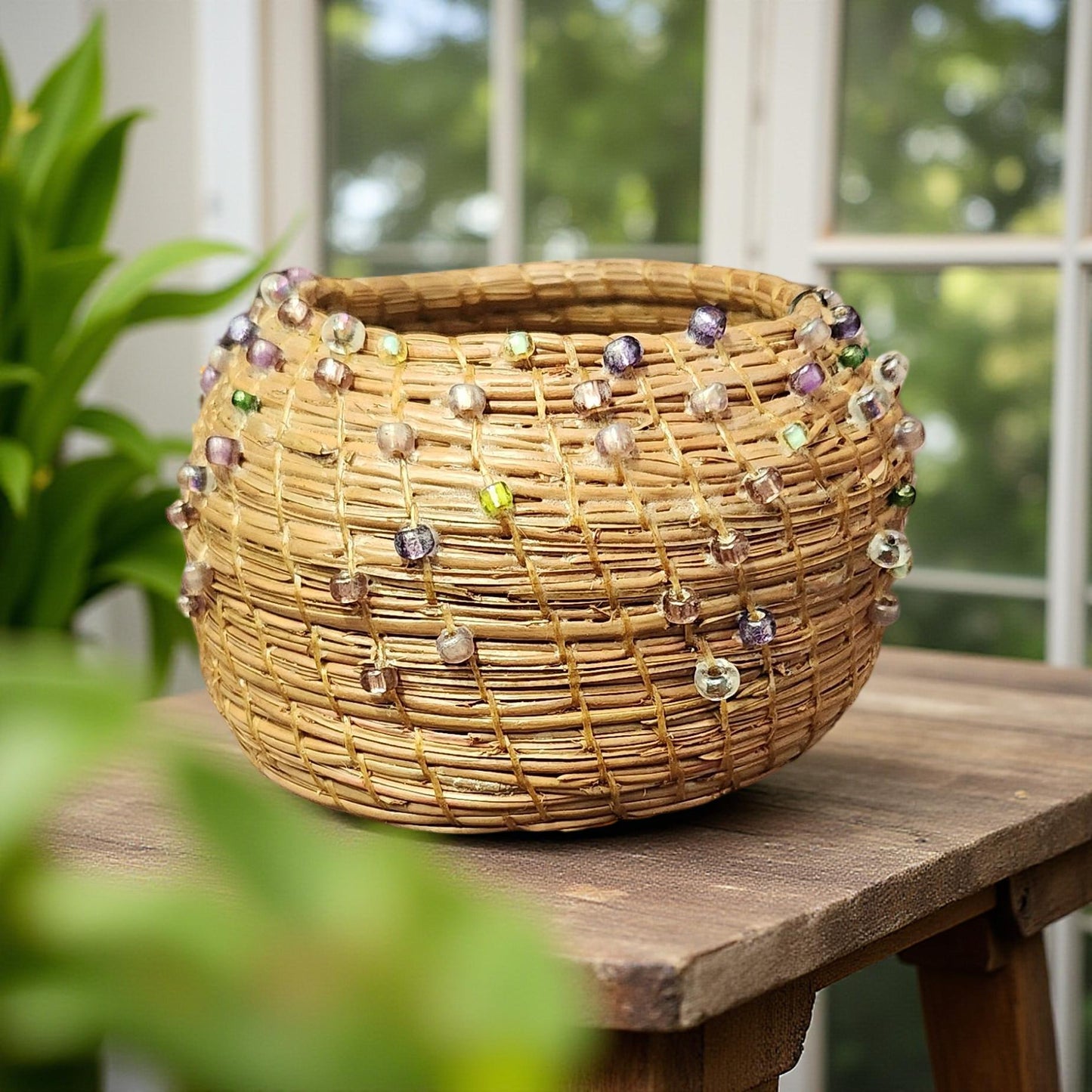 Rustic Pine Needle Basket - Handmade Storage Solution