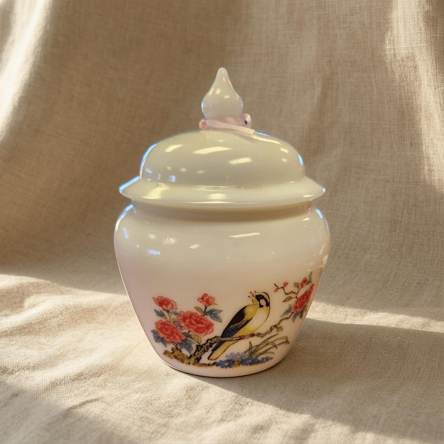 Vintage Milk Glass Avon Dynasty Ginger Jar