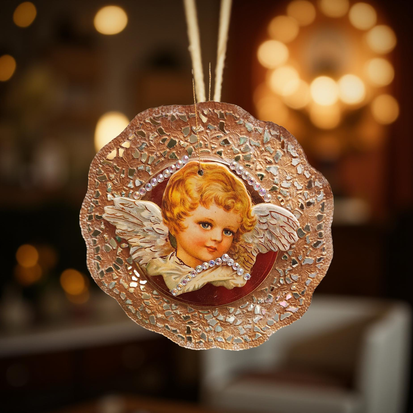 Lace Embellished Angel Ornament