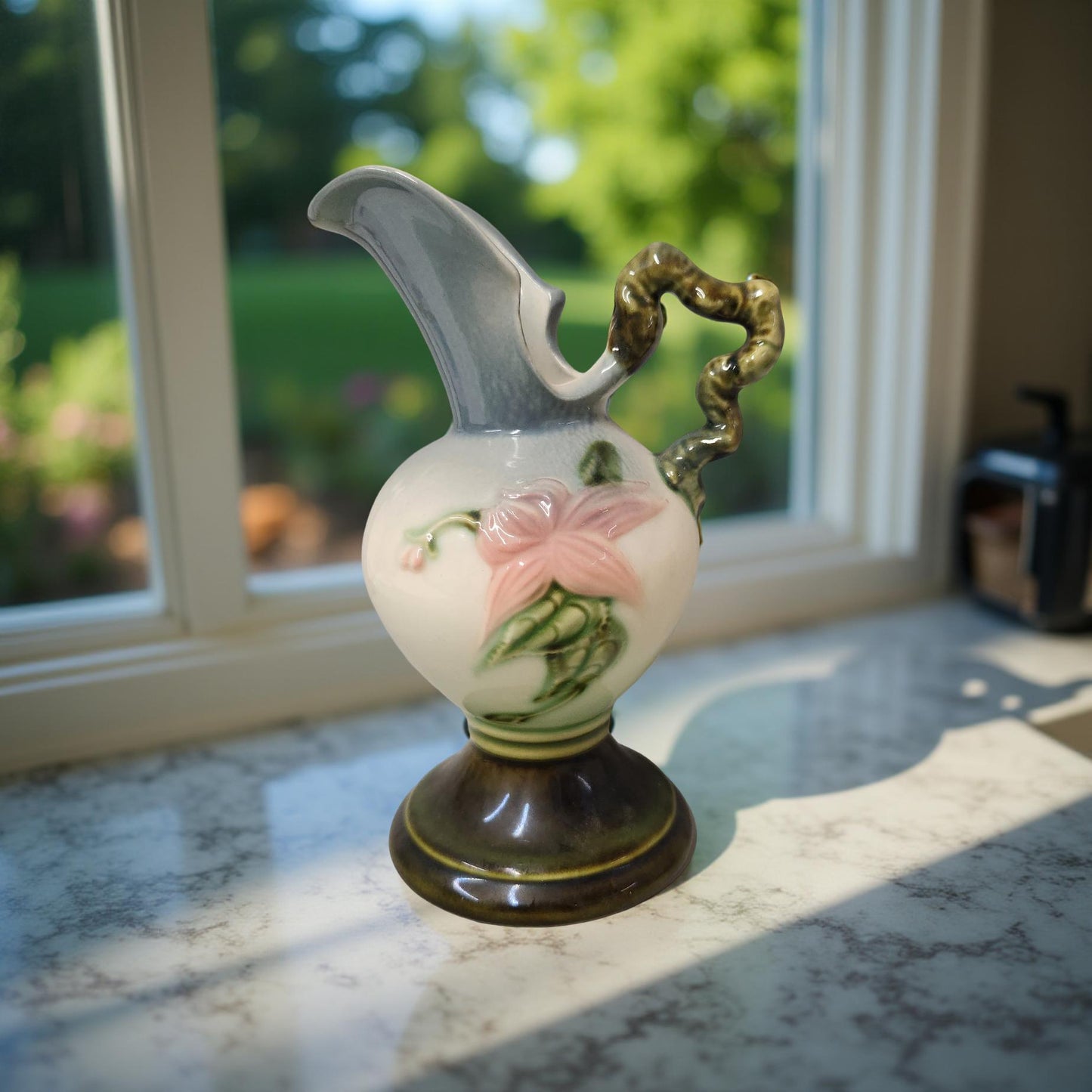Hull Pottery Woodland Flowers Ewer Pitcher/Vase