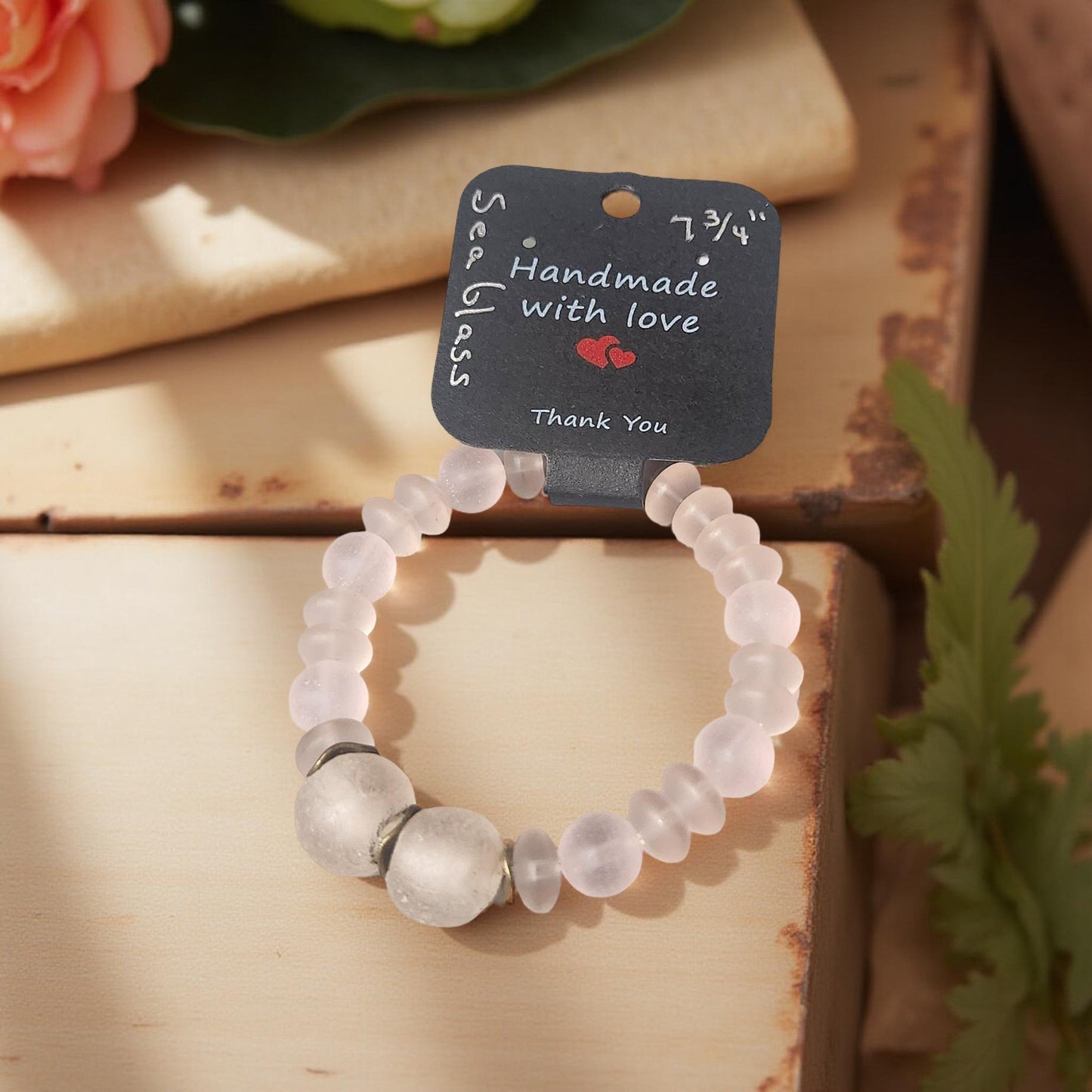 Handmade Seaglass Bracelet - Coastal Jewelry, Ocean-Inspired Gift