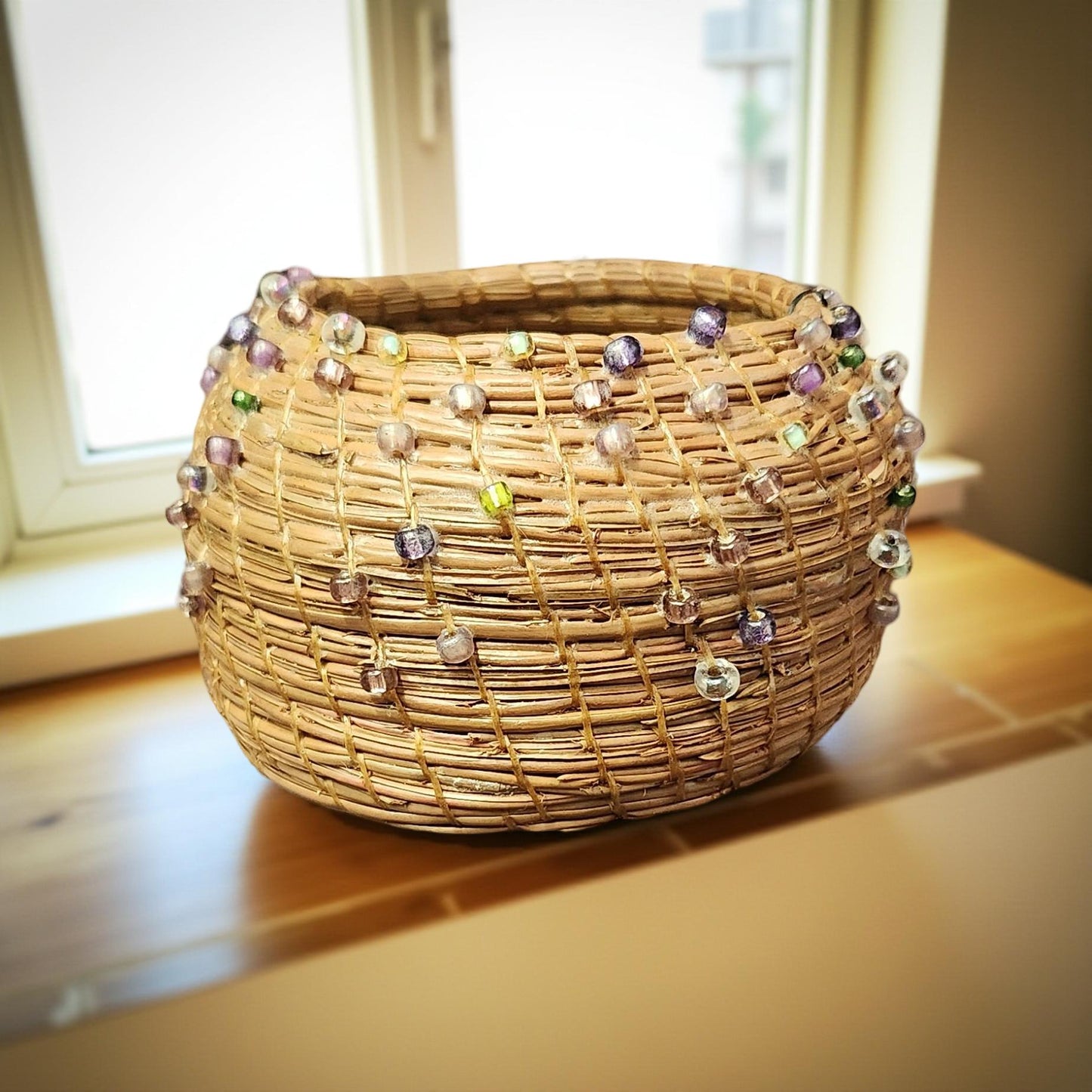 Rustic Pine Needle Basket - Handmade Storage Solution