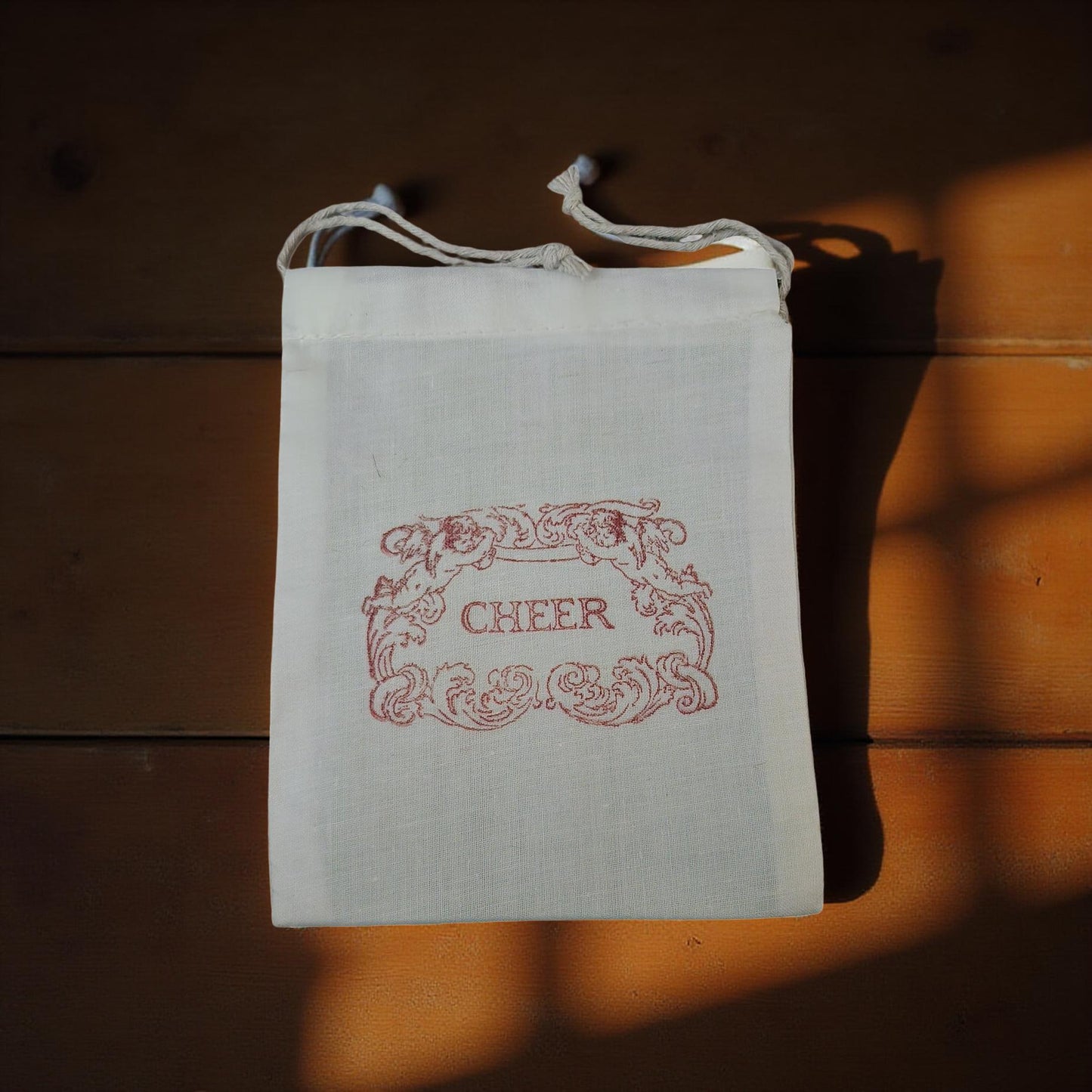 Festive Holiday Cloth Gift Bags - Reusable