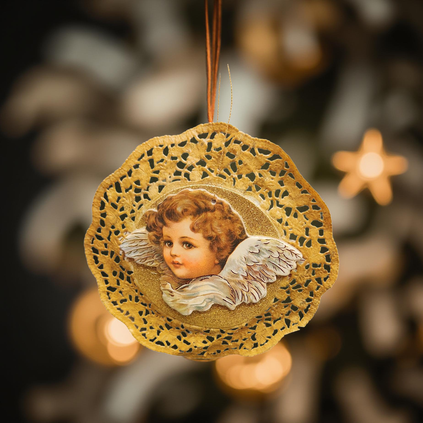 Lace Embellished Angel Ornament