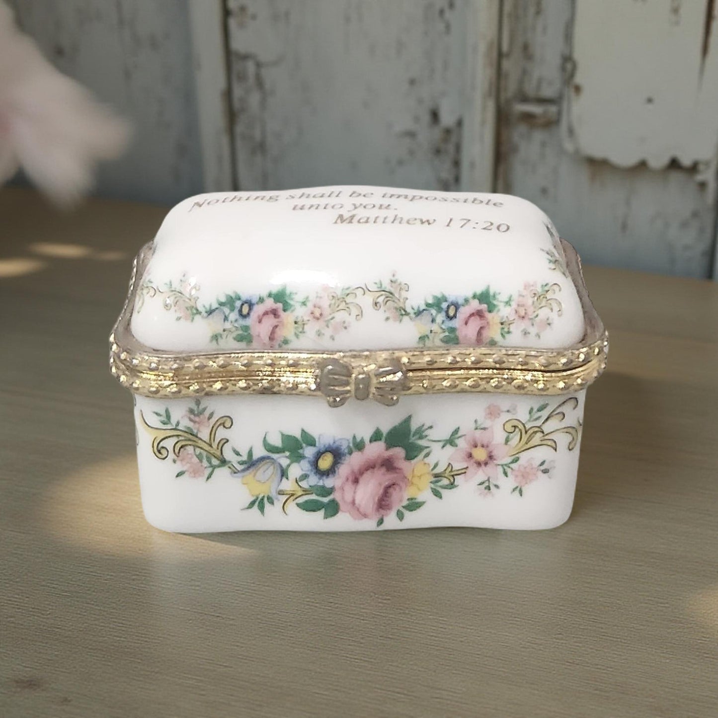 Imperial Porcelain Trinket Boxes – Matthew 17:20 & Galatians 5:25