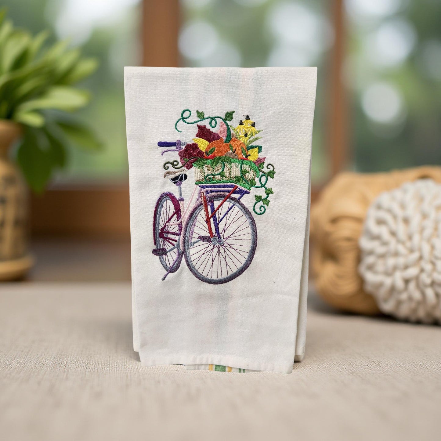 Hand-Crafted Embroidered Fall and Thanksgiving Hand Towels