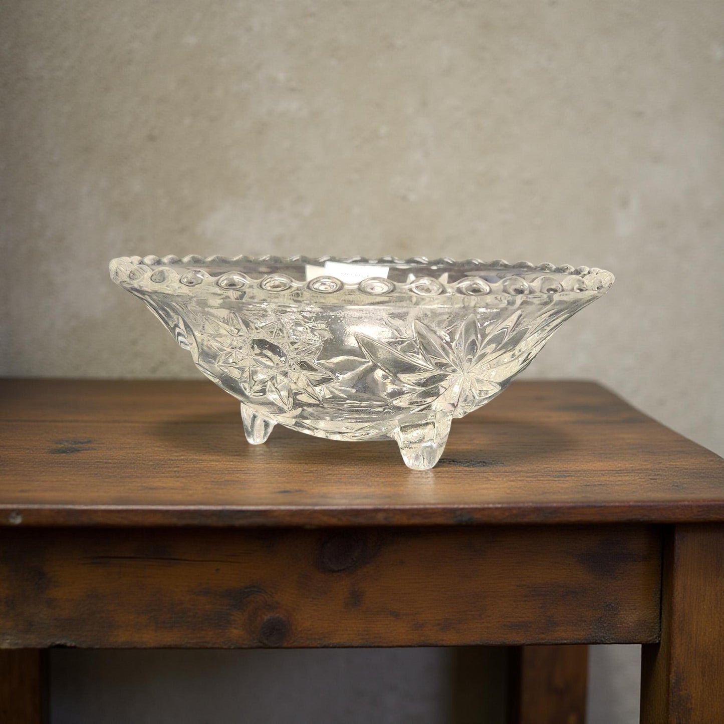 Classic Anchor Hocking Star of David Crystal Candy Dish