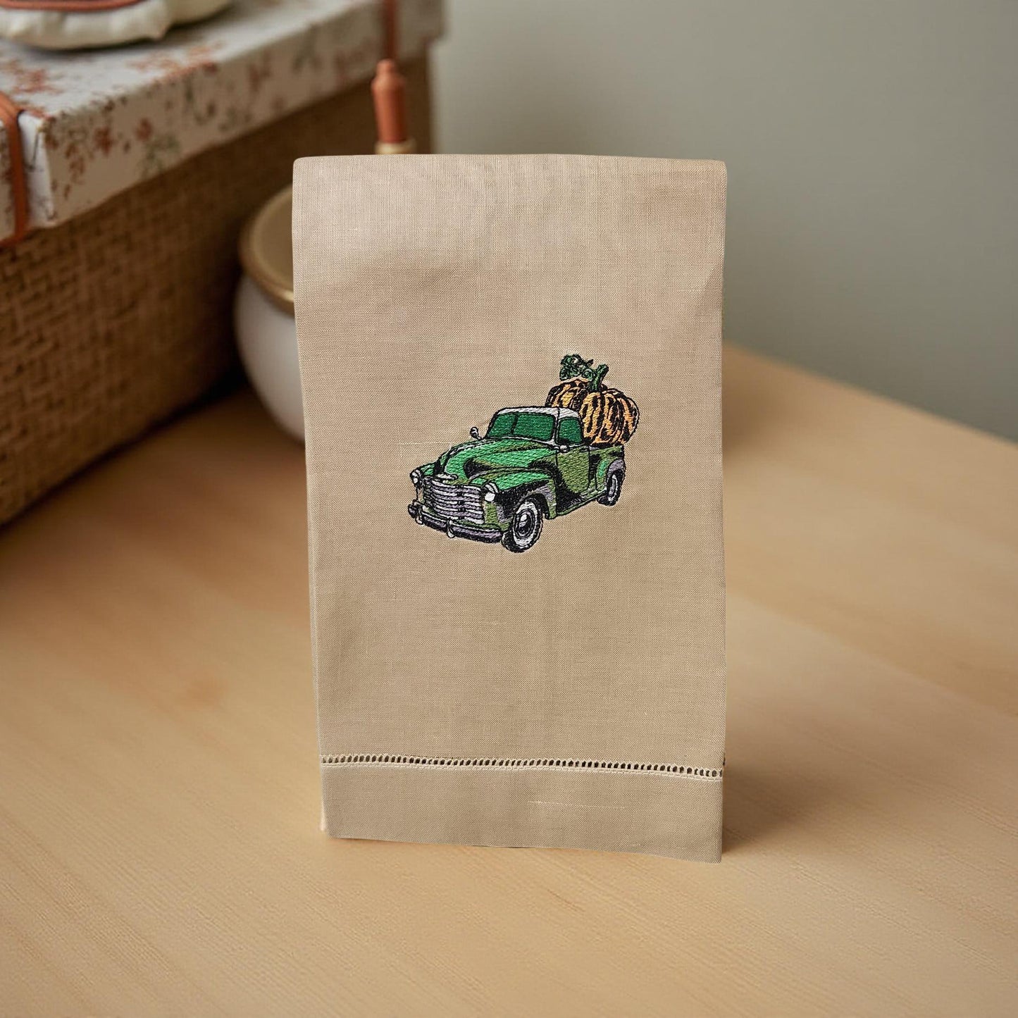 Hand-Crafted Embroidered Fall and Thanksgiving Hand Towels