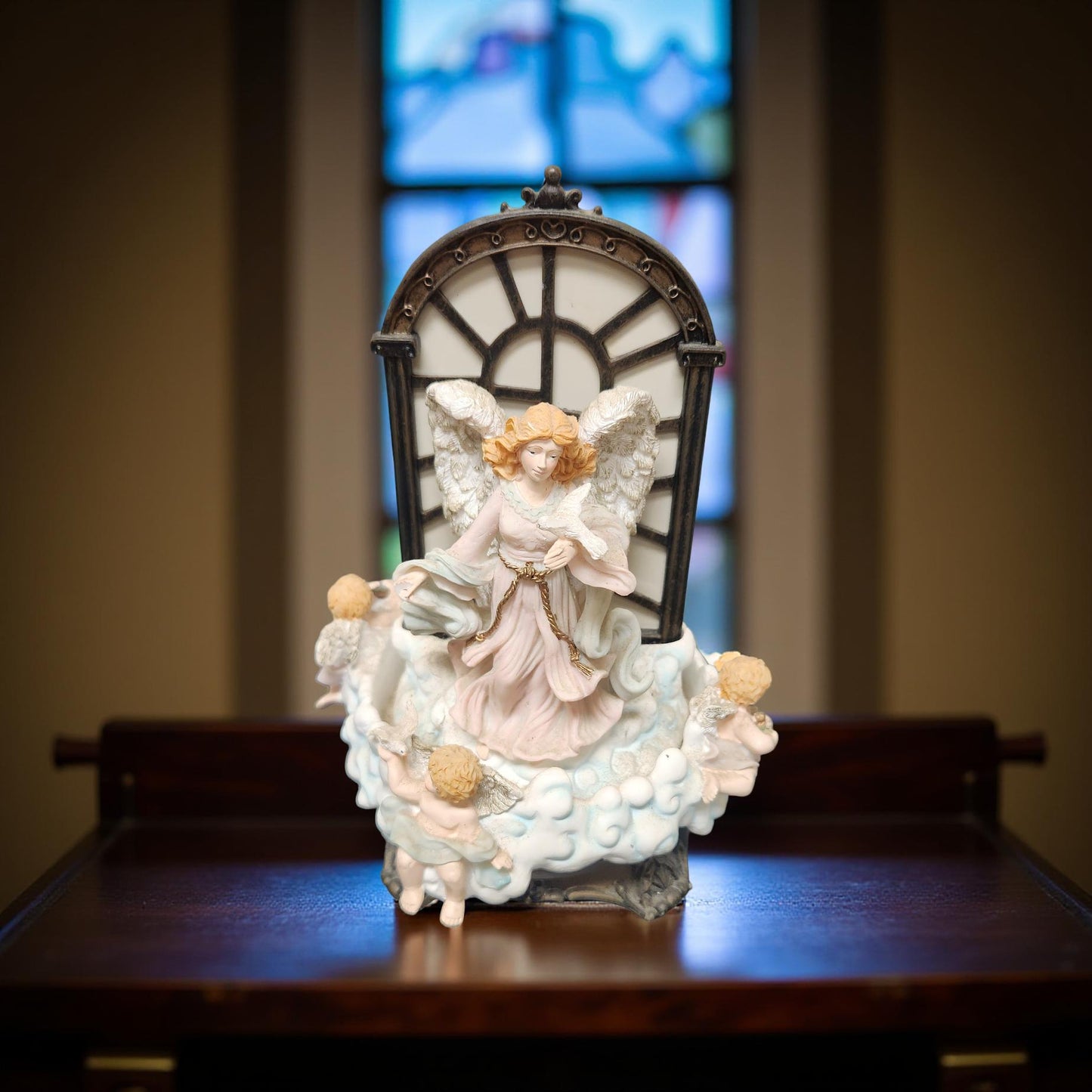 Cherub Music Box - Vintage Avon Figurine Decor