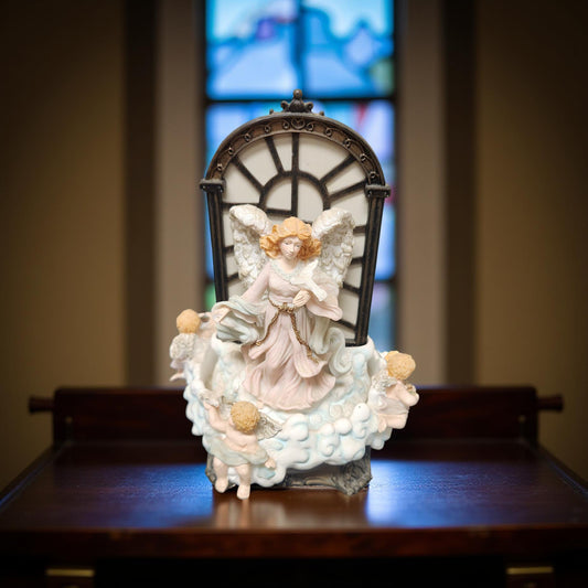 Cherub Music Box - Vintage Avon Figurine Decor