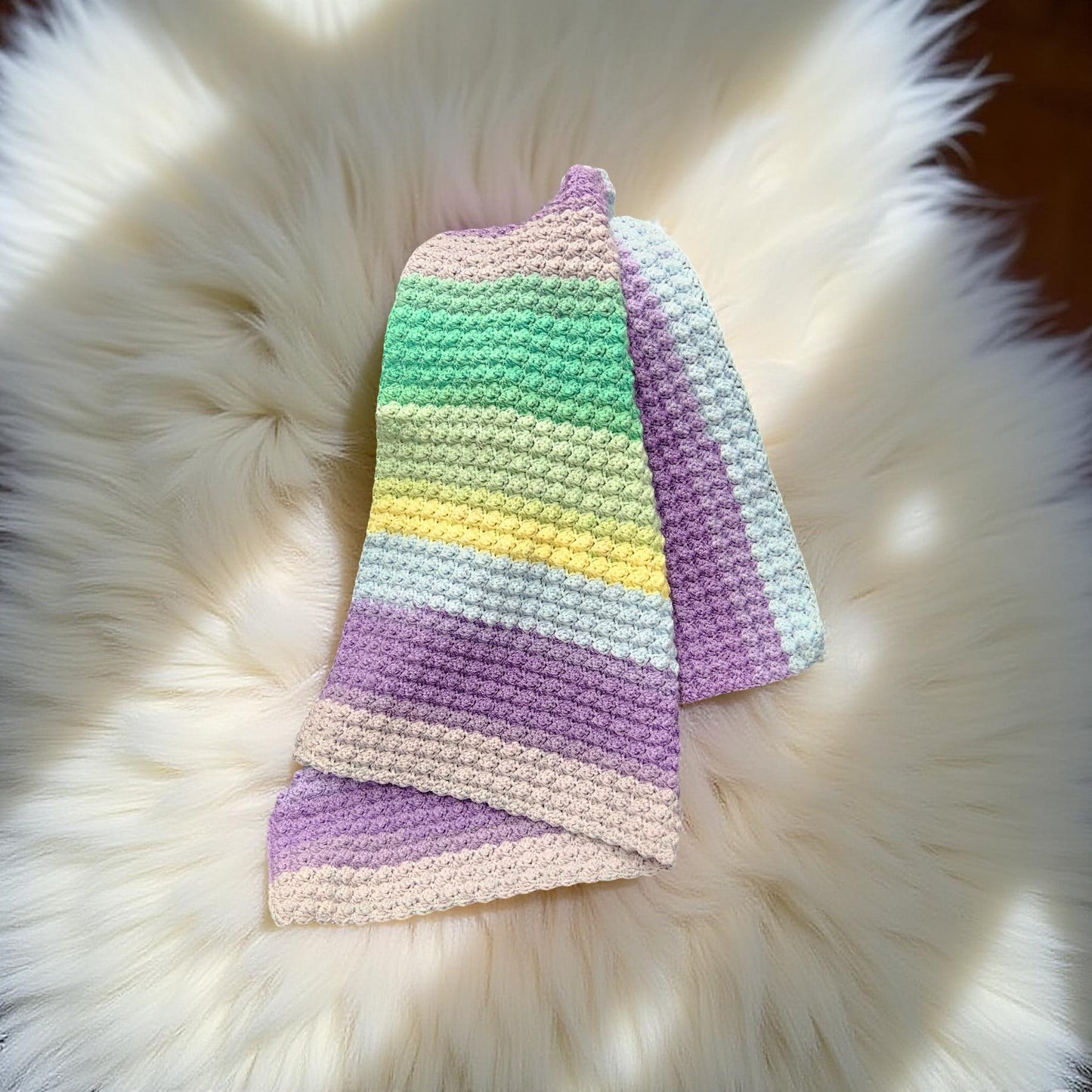 Handmade Crochet Baby Blanket - Soft & Cozy Newborn Gift