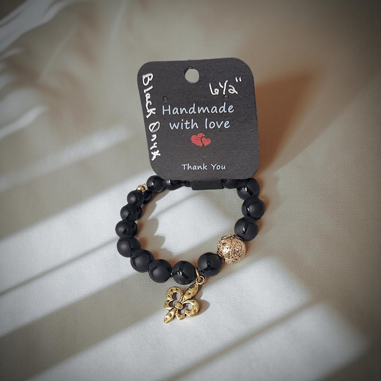 Black Onyx Beaded Bracelet - Stone of Protection