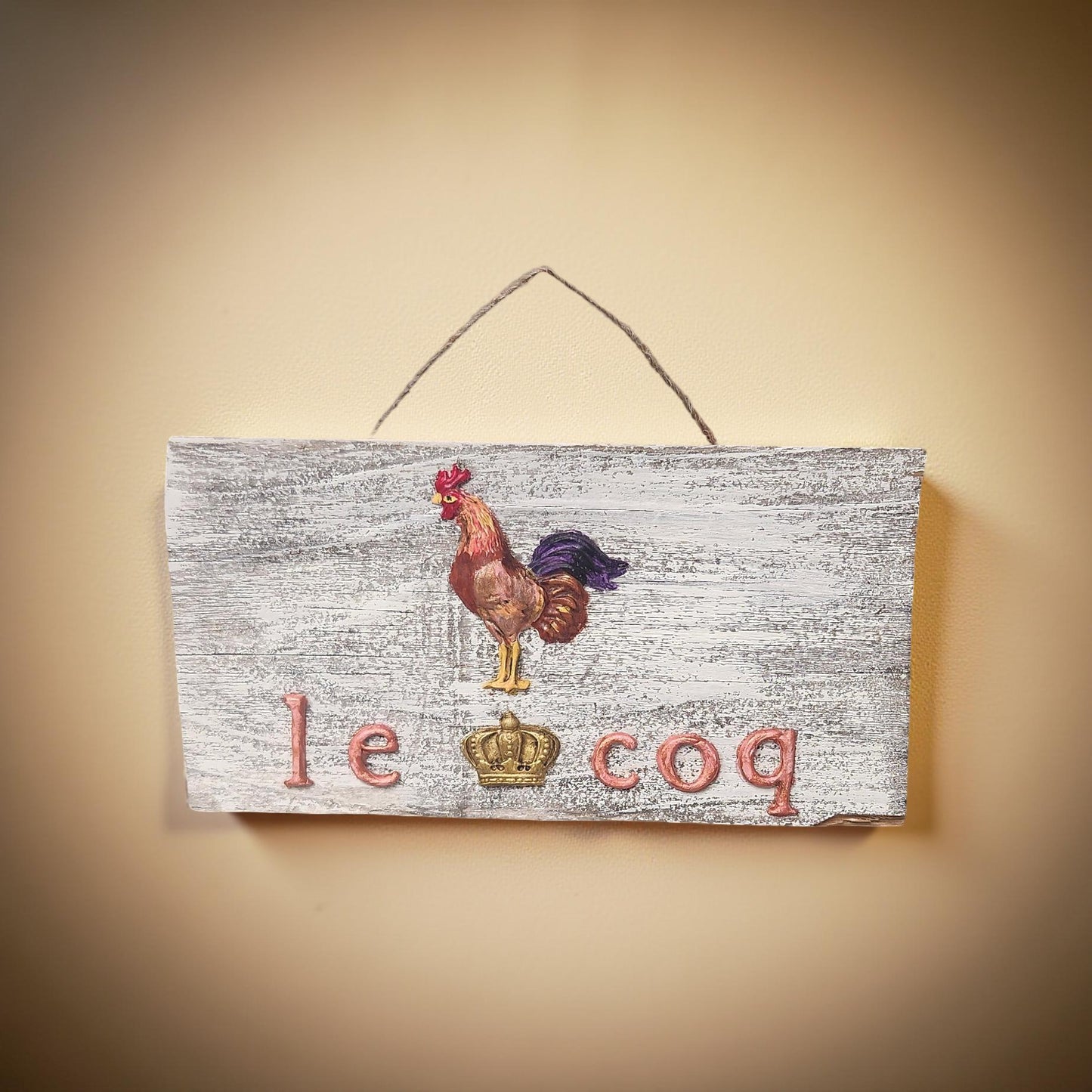 Le Coq Rooster Wall Plaque - by Linda Richard