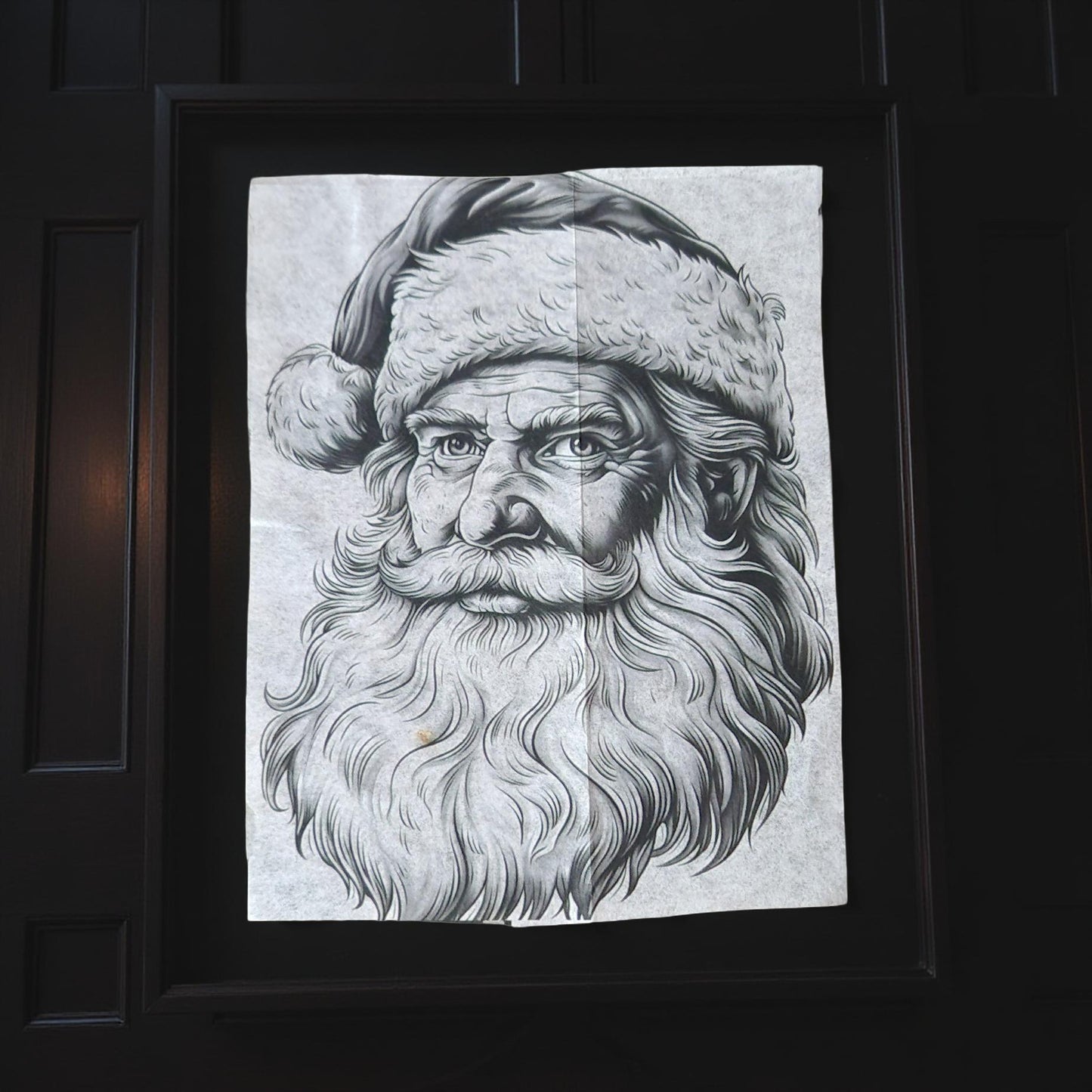 Monotone Santa Face Decoupage Paper