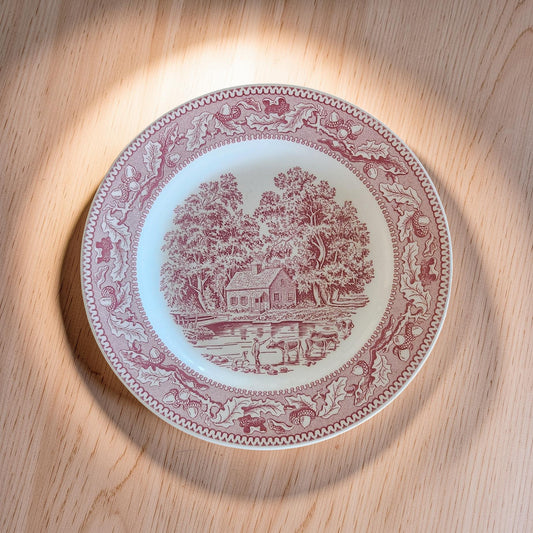 Vintage Royal Ironstone Memory Lane Red 10" Plate