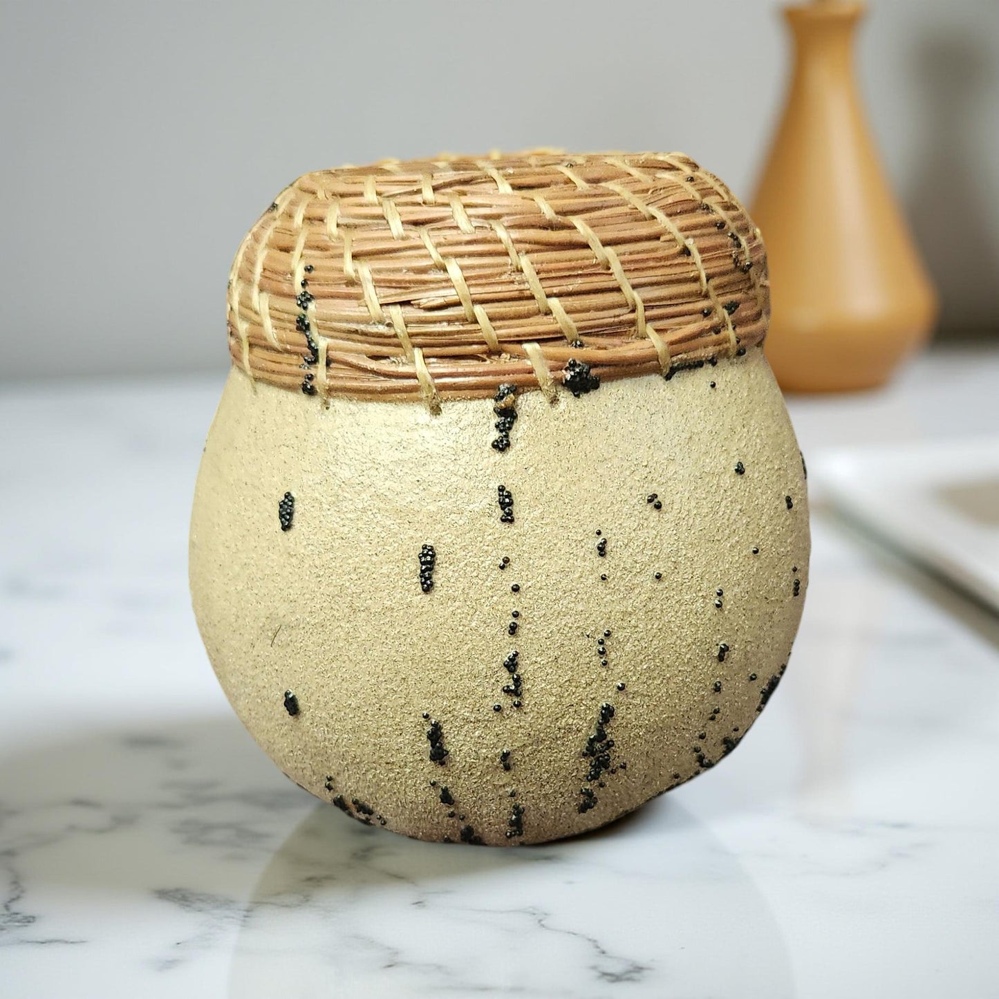 Hand-Woven Pine Needle Basket - Natural Home Decor